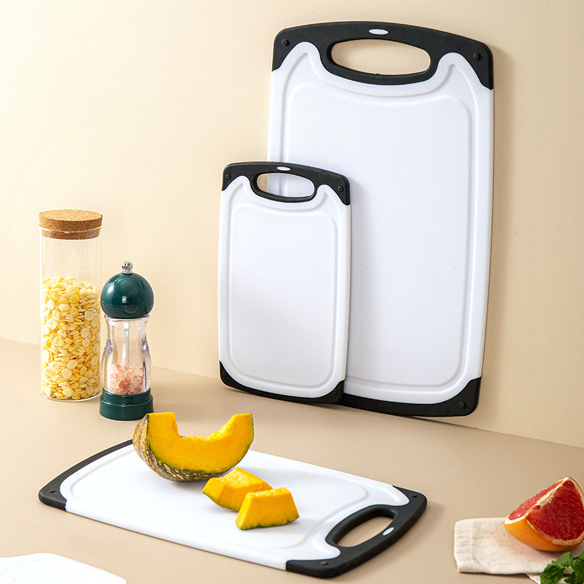 Cutting Board Foam - لوح تقطيع بلاستيكي مزدوج الجوانب، لوح