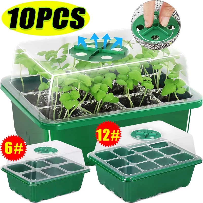 Humidity Dome Kit - صواني زراعة بـ 6/12 خلية، طقم