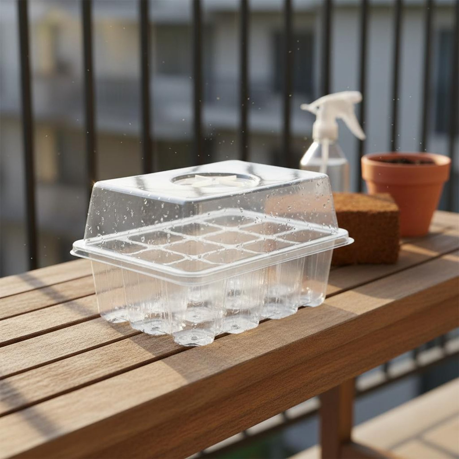 Humidity Dome Kit - صينية إنبات بـ 12 حجرة مع