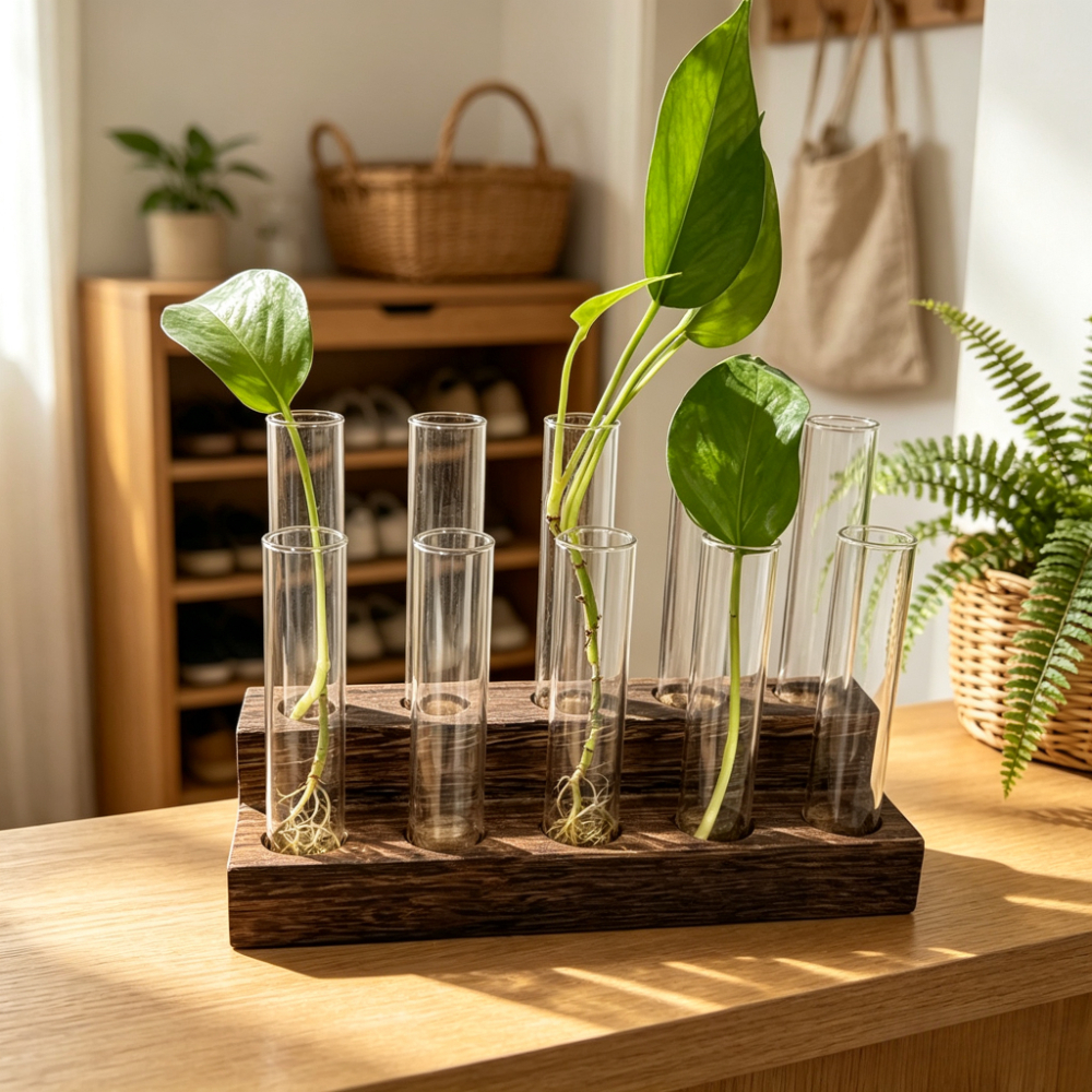 Propagation Station Vase - أنابيب اختبار زجاجية إبداعية مع حامل