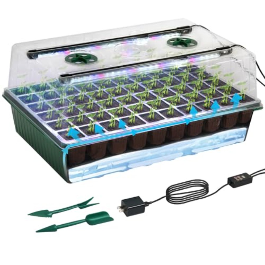 Humidity Dome Kit - صينية بذور مع إضاءة نمو 60