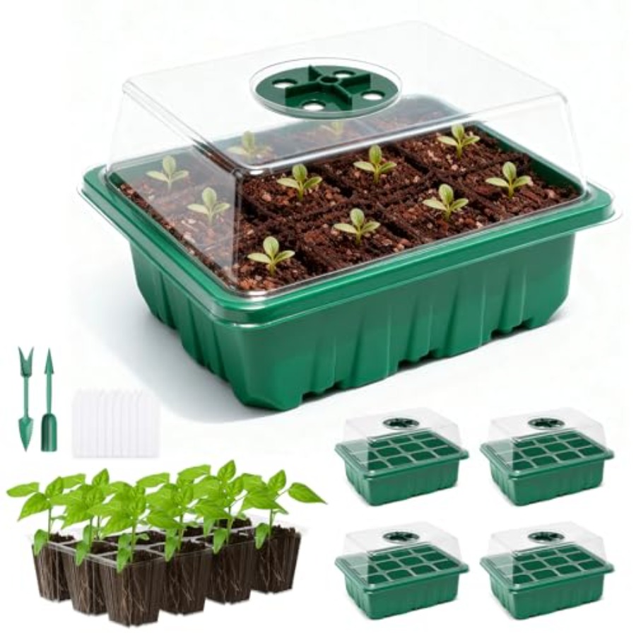 Humidity Dome Kit - 5 عبوات من صواني بذور مع