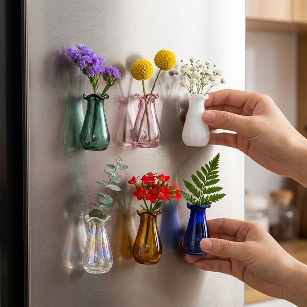 Propagation Station Vase - 6 قطع مغناطيسات زجاجية صغيرة ثلاثية