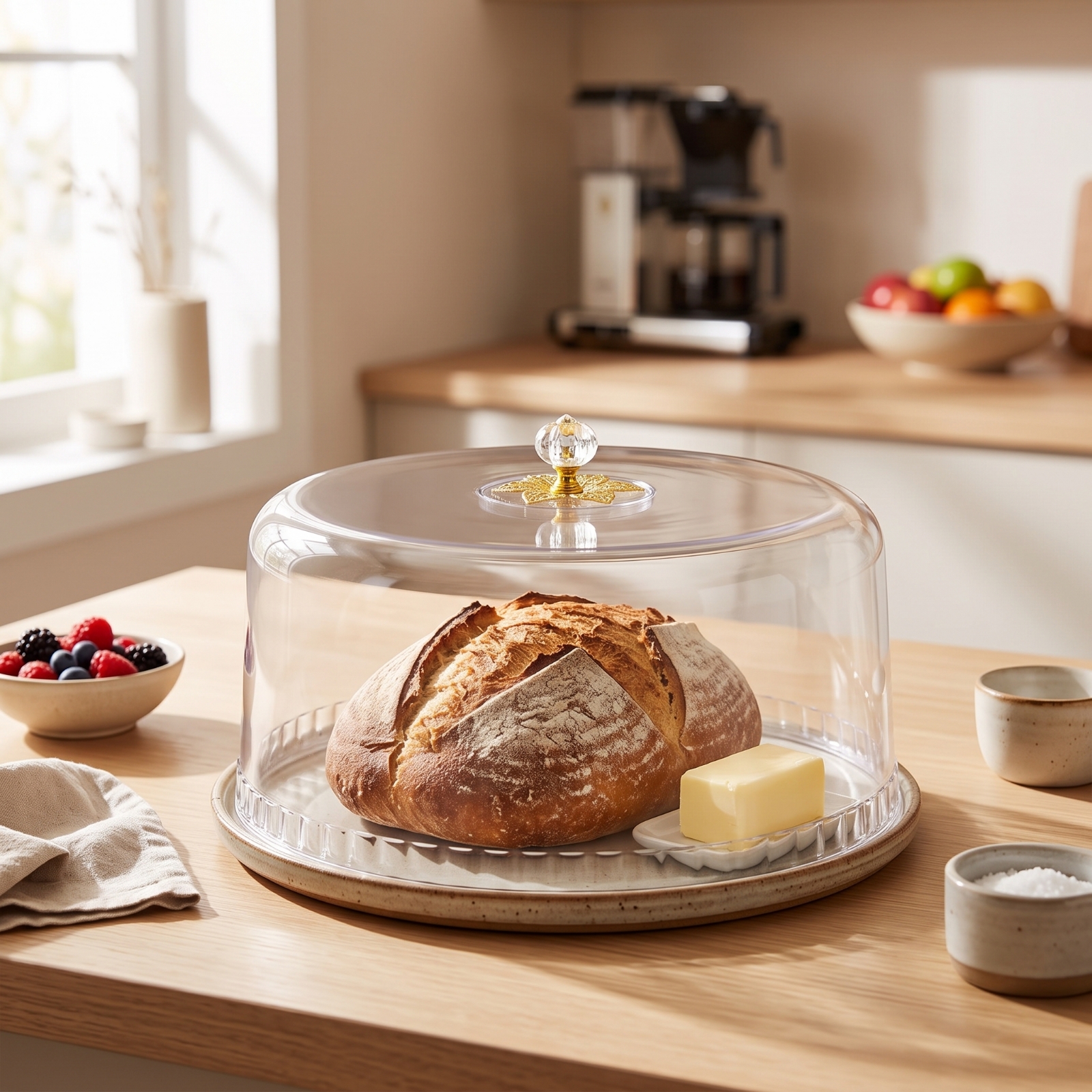 غطاء طعام شفاف بمقبض، غطاء كيك - مراجعة Plastic Dome Clear وسعره
