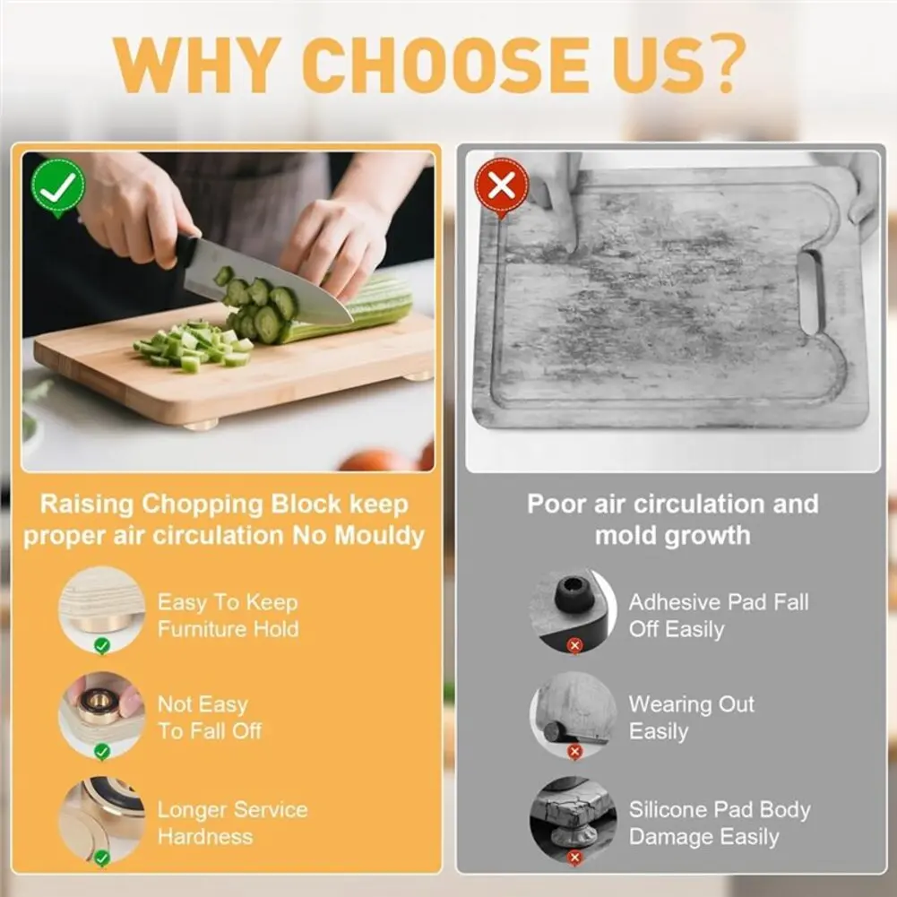 8 أقدام نحاسية للوحات التقطيع  - مراجعة Cutting Board Foam وسعره