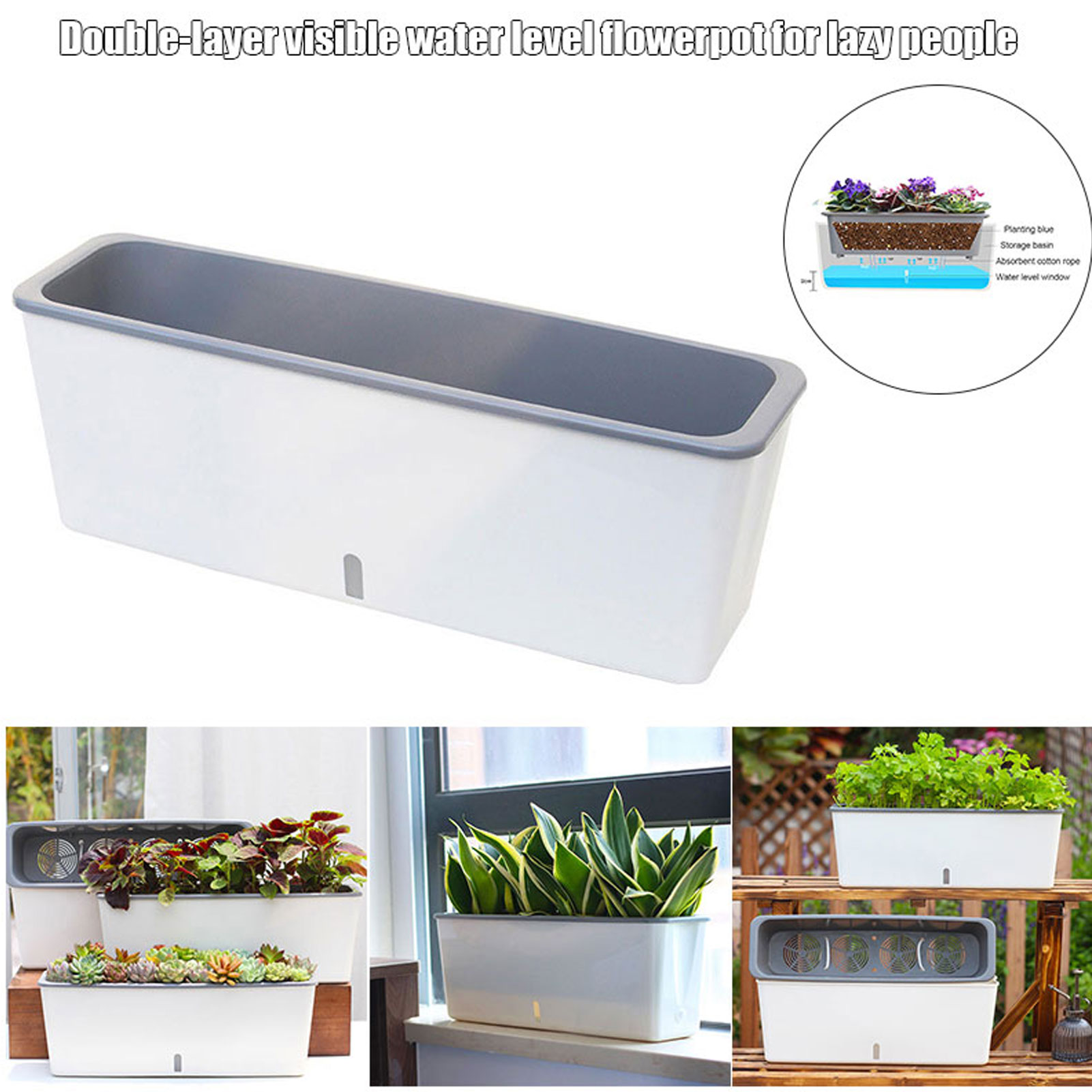 أوعية زراعة ذاتية السقي مع مؤش - مراجعة Self Watering Insert وسعره