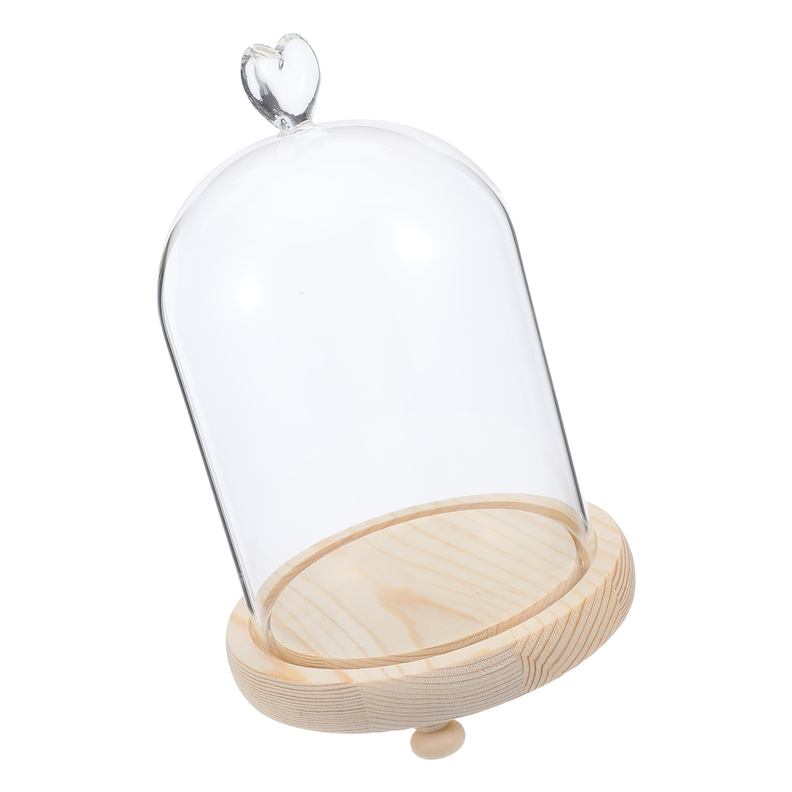 قبة زجاجية على شكل قلب مع قاعد - مراجعة Plastic Dome Clear وسعره