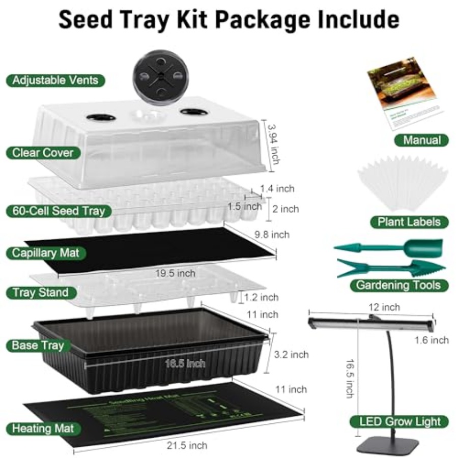 طقم بدء زراعة البذور ذاتي الري - مراجعة Humidity Dome Kit وسعره