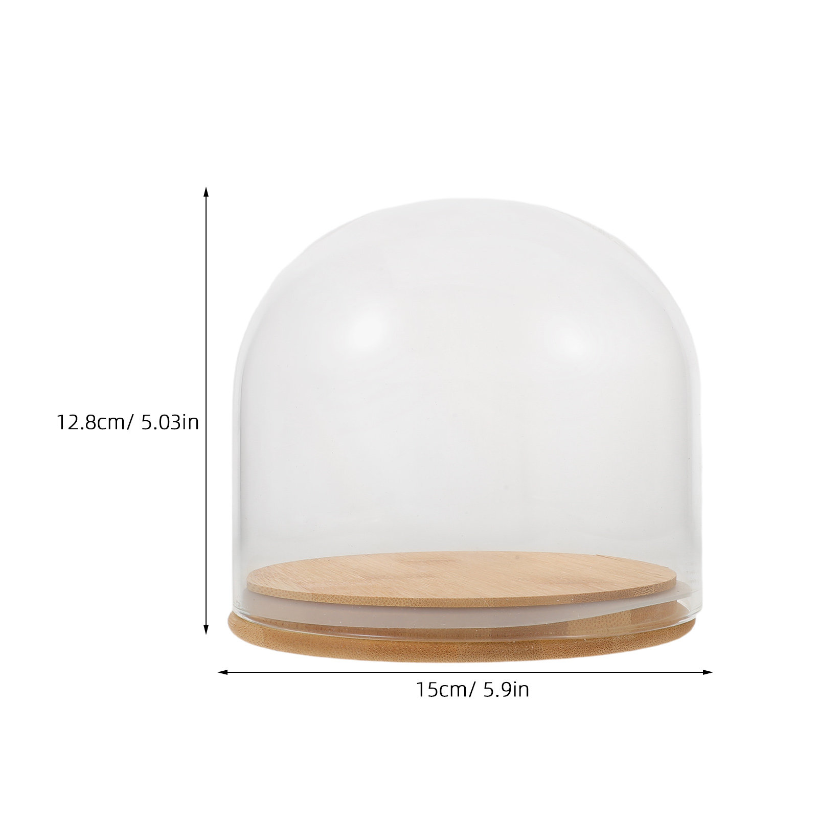 قبة زجاجية شفافة مع قاعدة خيزر - مراجعة Plastic Dome Clear وسعره