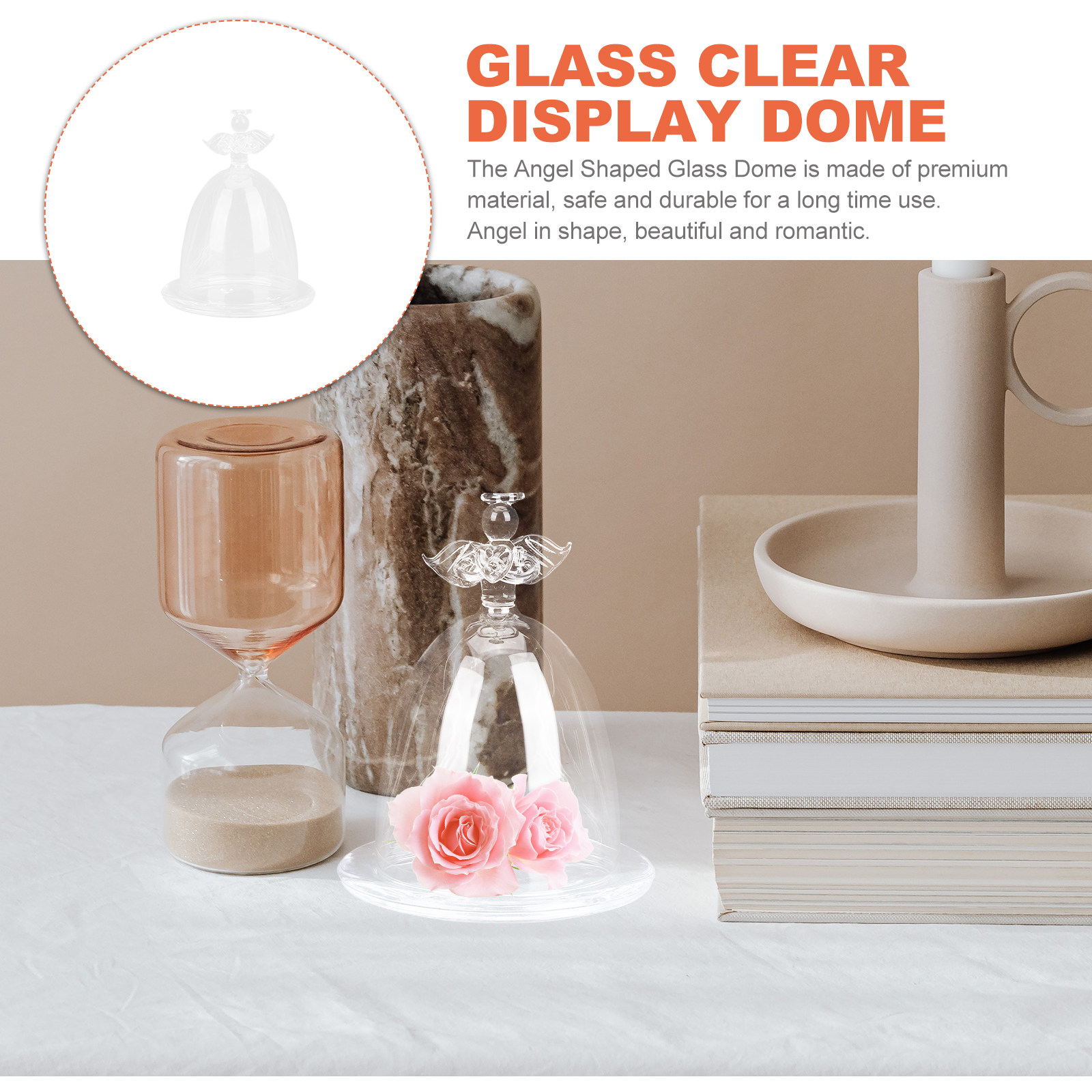قبة عرض زجاجية شفافة للزهور ال - مراجعة Plastic Dome Clear وسعره