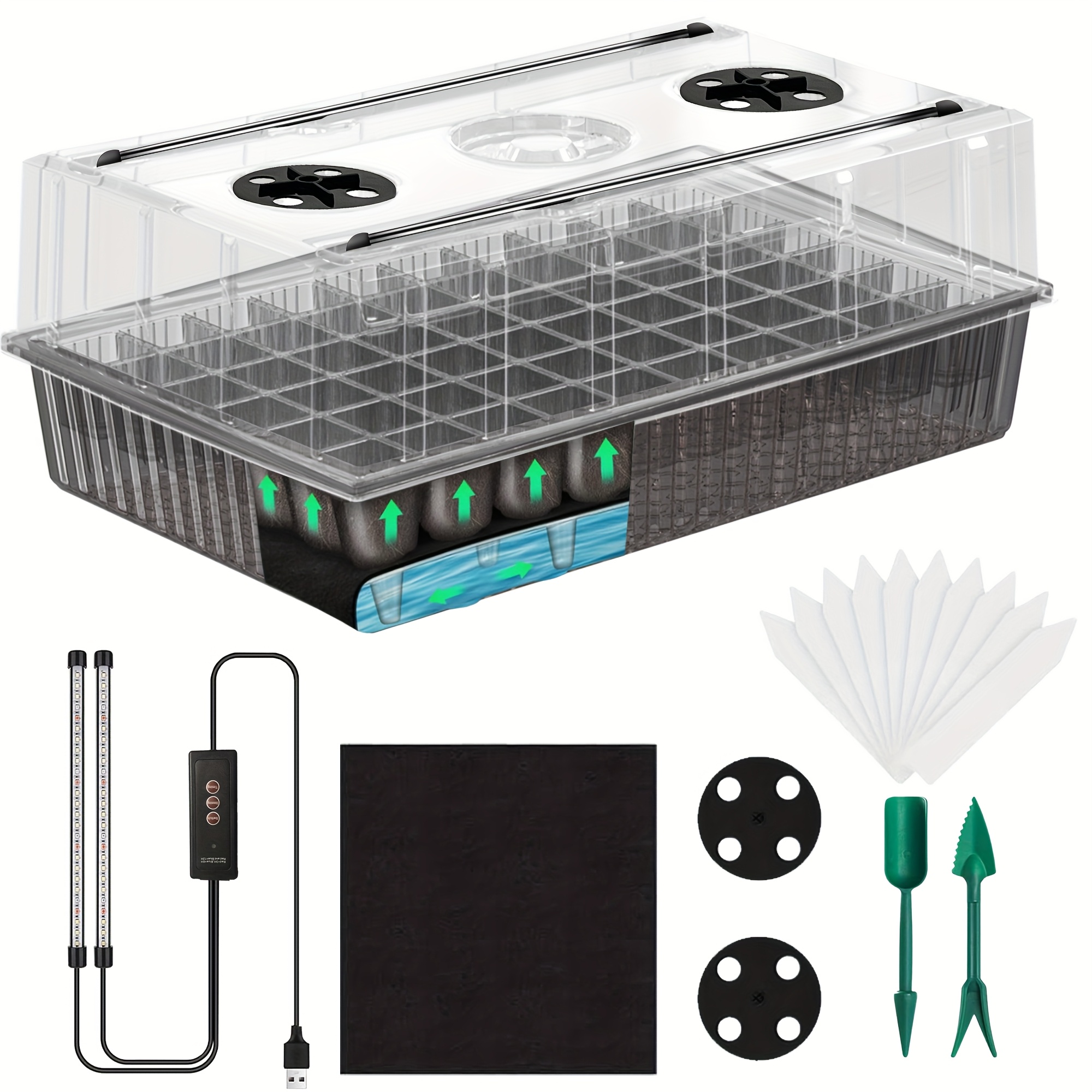 صينية بذور ذاتية الري بـ 60 خل - مراجعة Humidity Dome Kit وسعره