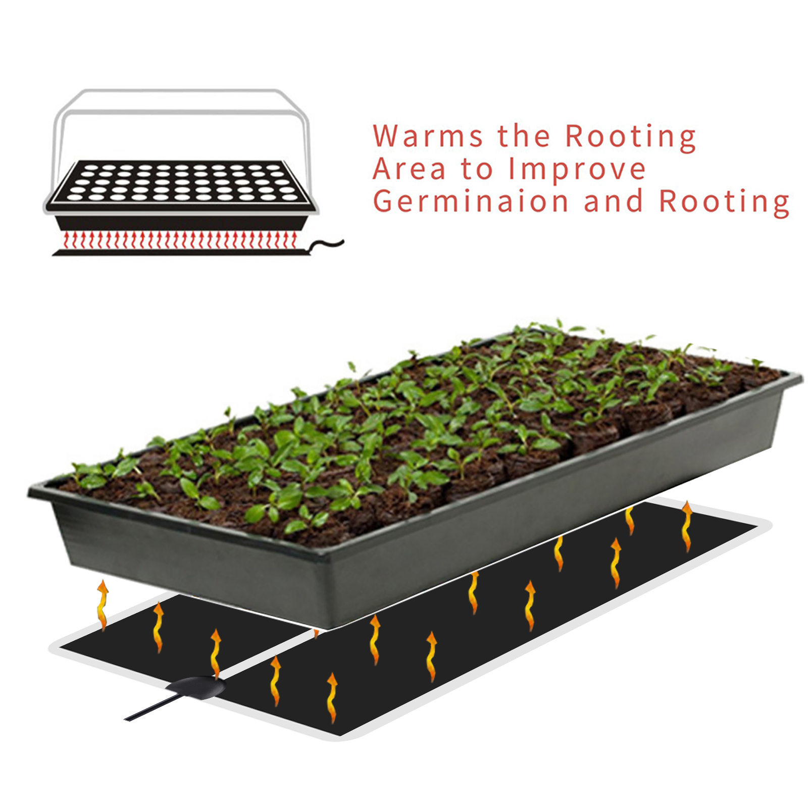 5 ~ 45 واط الشتلات الحرارة حصي - مراجعة Heat Mat Seedling وسعره