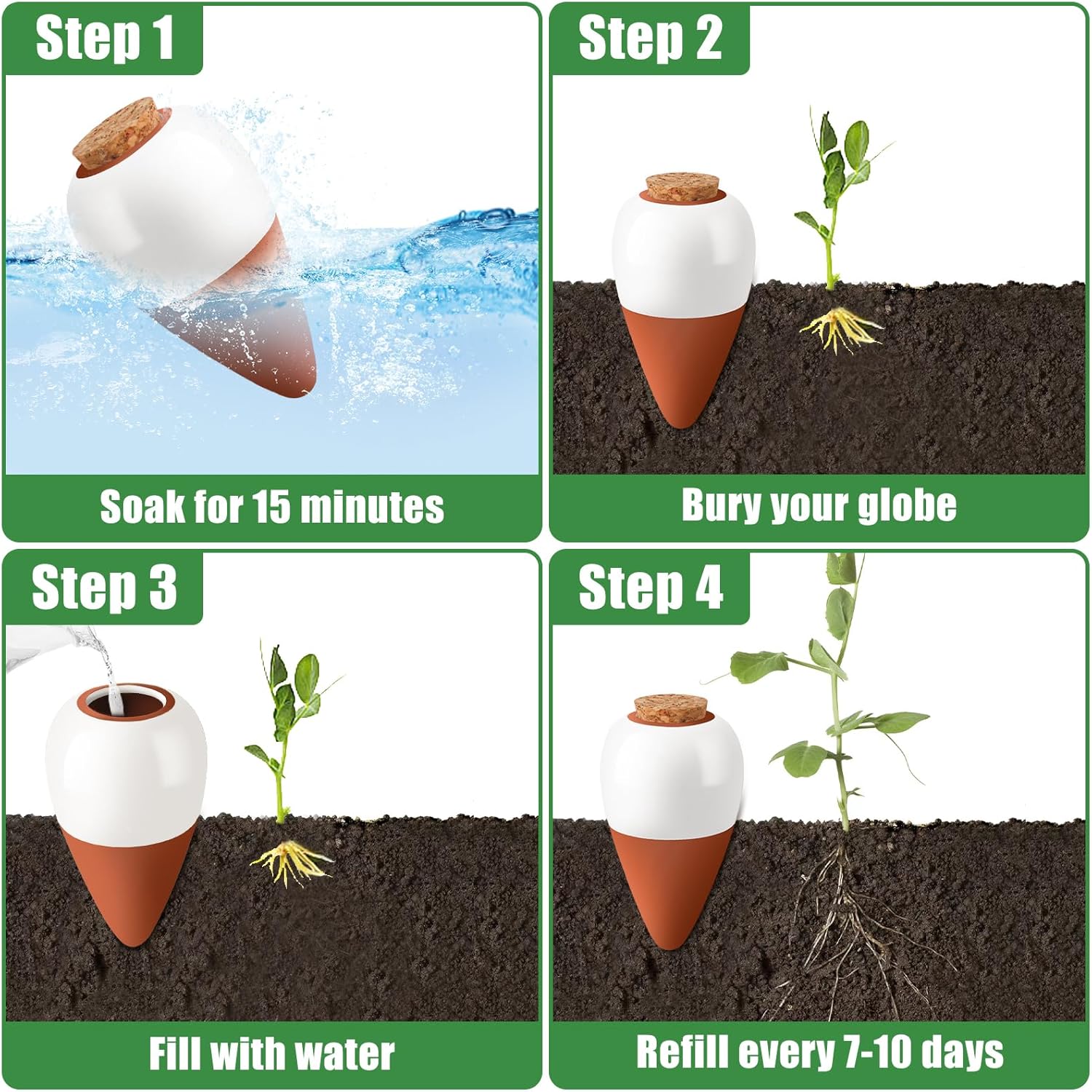 أداة سقي نباتات التيراكوتا، كر - مراجعة Self Watering Insert وسعره