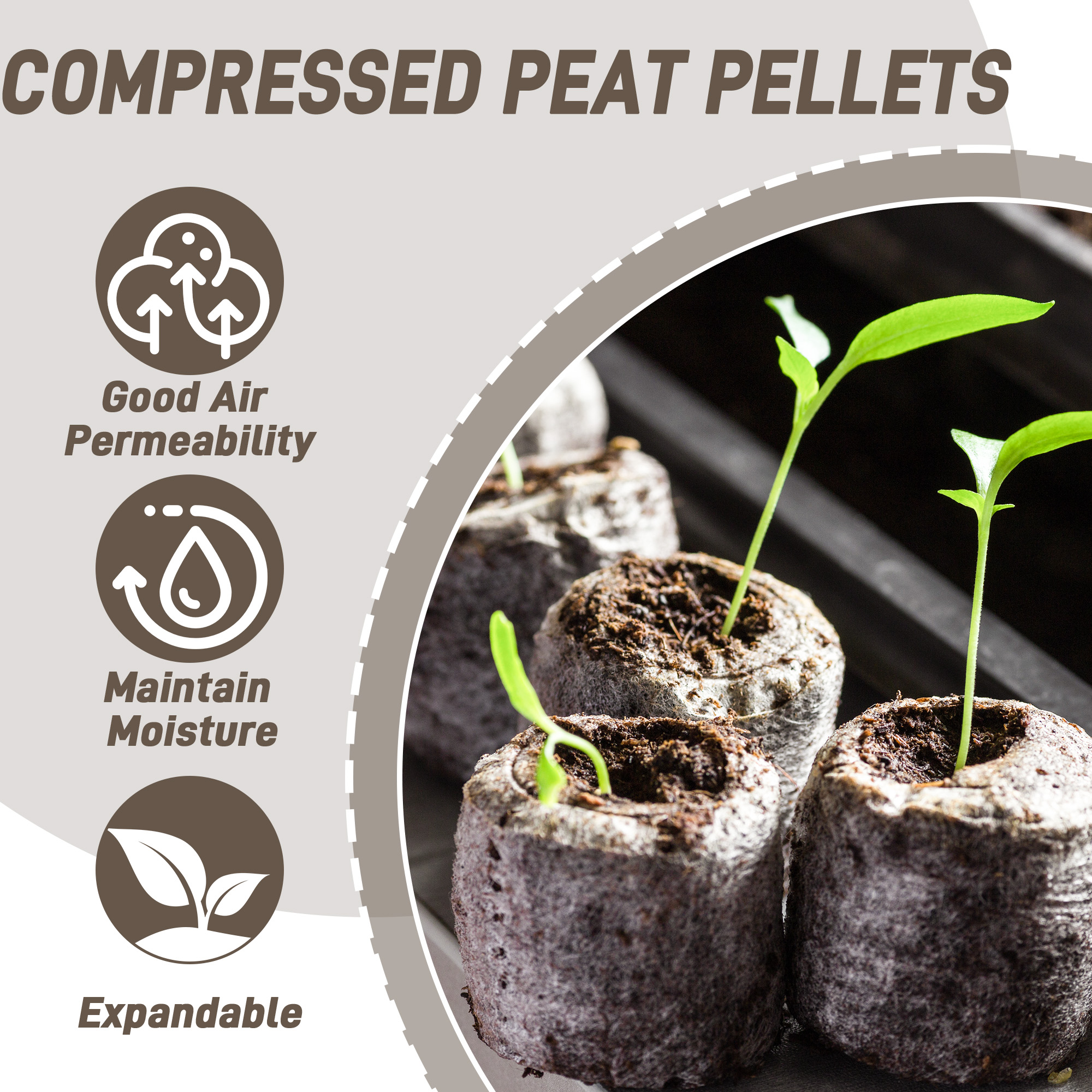 50 قطعة من حبيبات الخث المضغوط - مراجعة Peat Pellet Tray وسعره