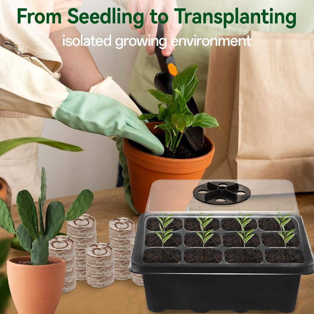 4 صواني بذور مع 50 قطعة من كري - مراجعة Peat Pellet Tray وسعره