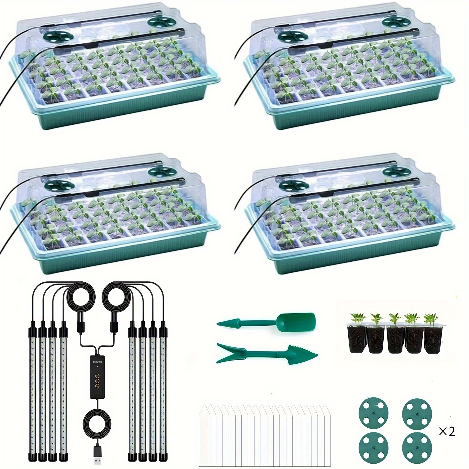 طقم صواني بذور مكون من 4 قطع ب - مراجعة Humidity Dome Kit وسعره