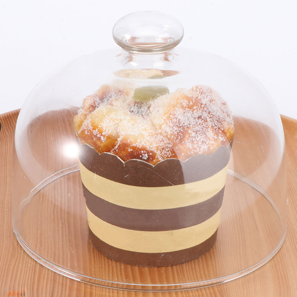 قطعتان من غطاء الكيك الزجاجي ا - مراجعة Plastic Dome Clear وسعره