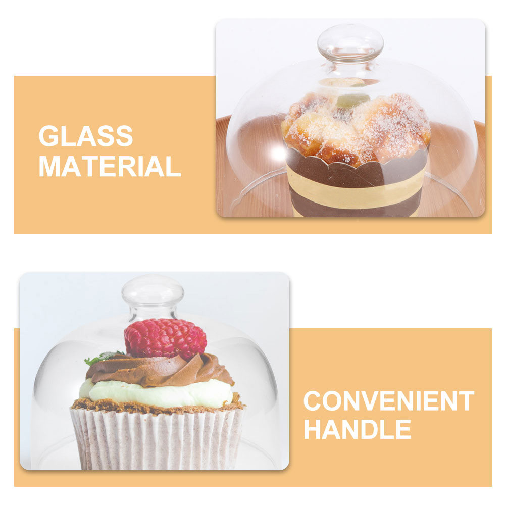 قطعتان من غطاء الكيك الزجاجي ا - مراجعة Plastic Dome Clear وسعره