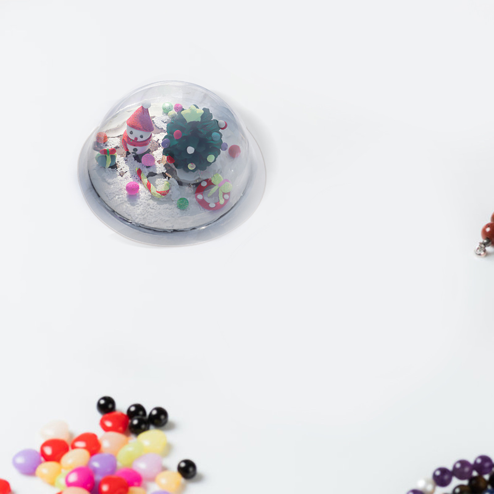 12 قطعة من أغطية قبة الثلج الب - مراجعة Plastic Dome Clear وسعره