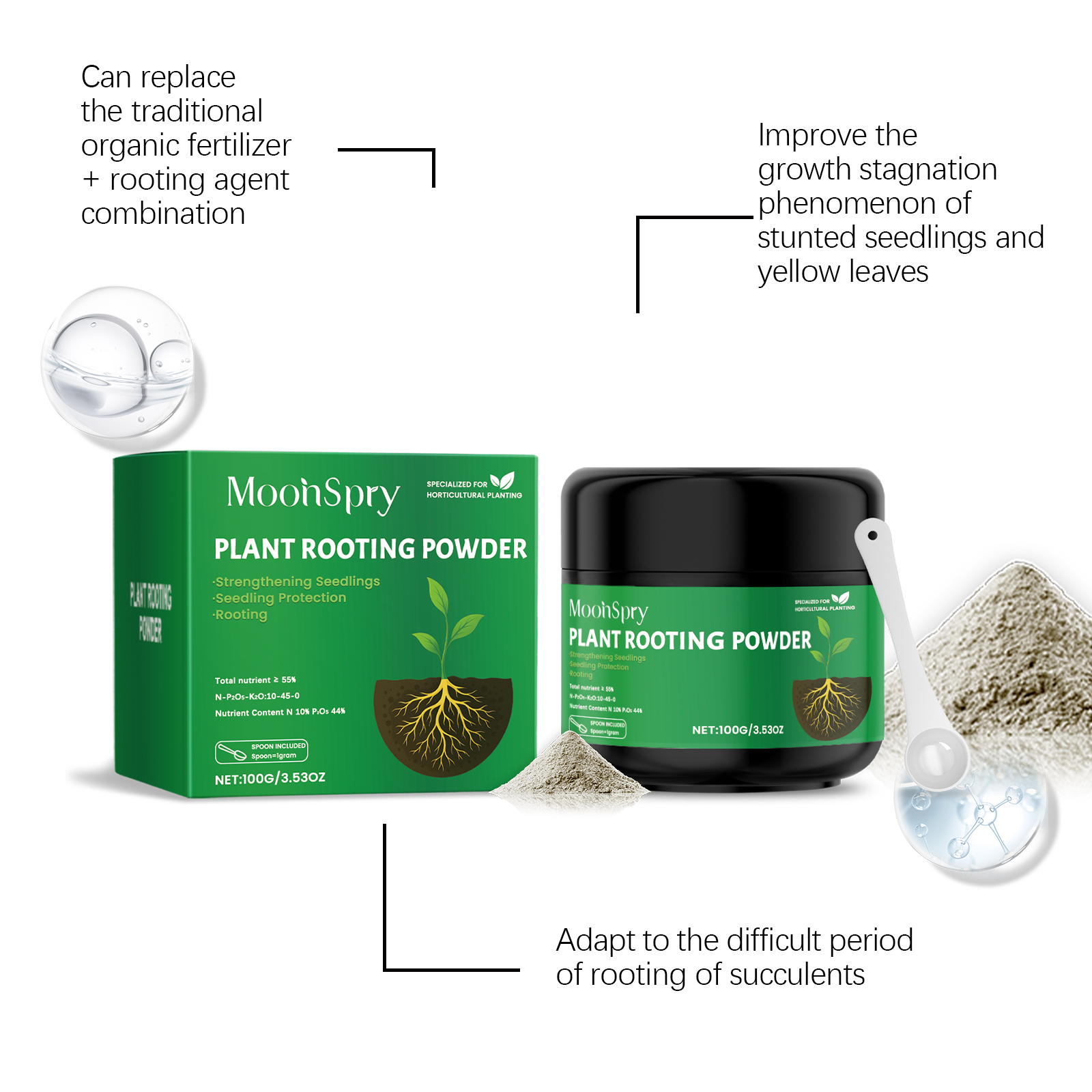 100 جرام من مسحوق تأصيل النبات - مراجعة Rooting Hormone Powder وسعره