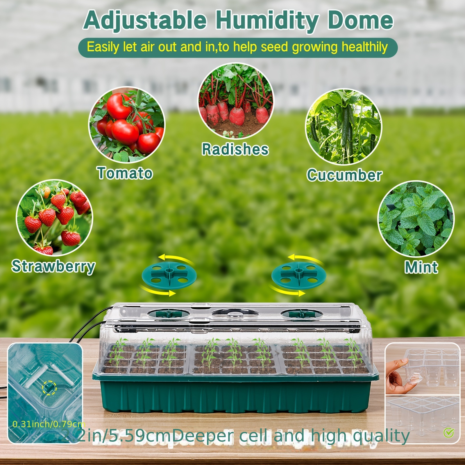 طقم زراعة بذور مكون من قطعتين  - مراجعة Humidity Dome Kit وسعره